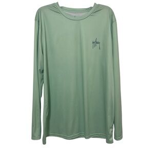 Guy Harvey Men's Long Sleeve Performance Fishing Shirt XL - Mint Green Mahi Mahi